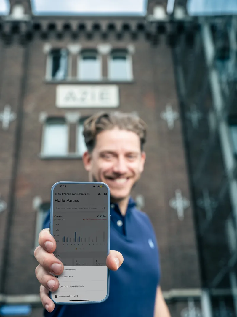 Online portaal met het financiële overzicht van een onderneming